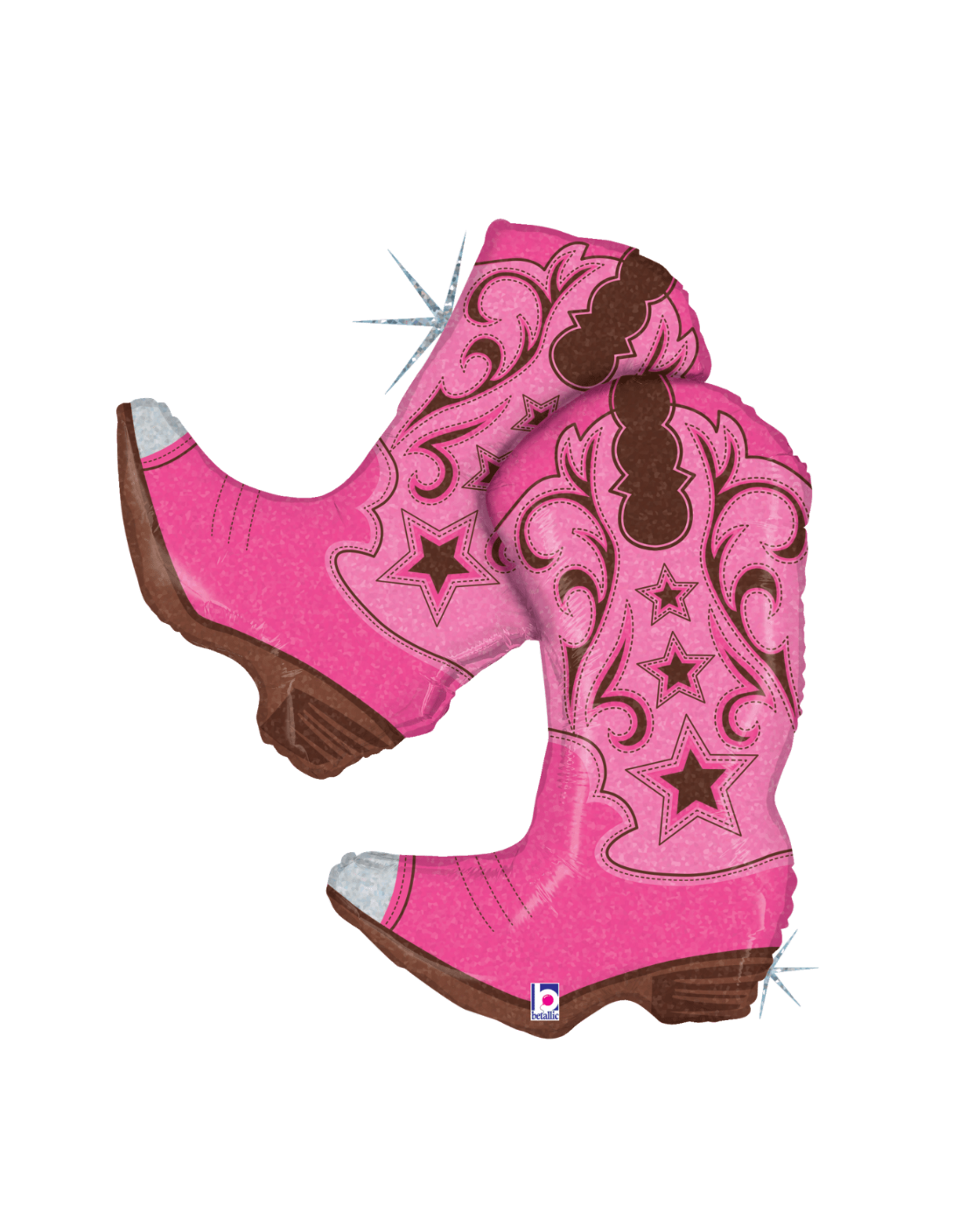 HOLOGRAPHIC PINK DANCING BOOTS (36")