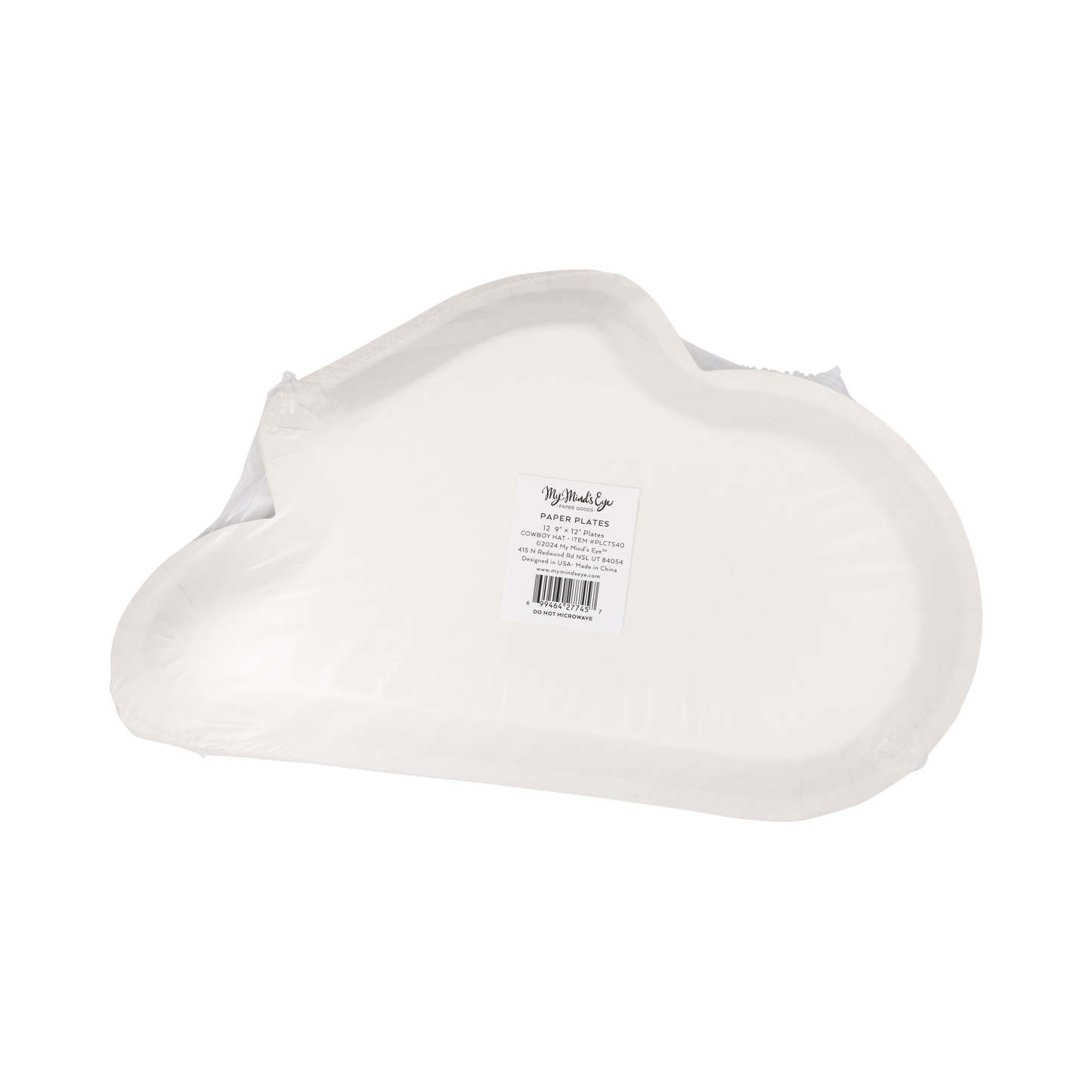 Cowboy Tan Hat Shaped Plates