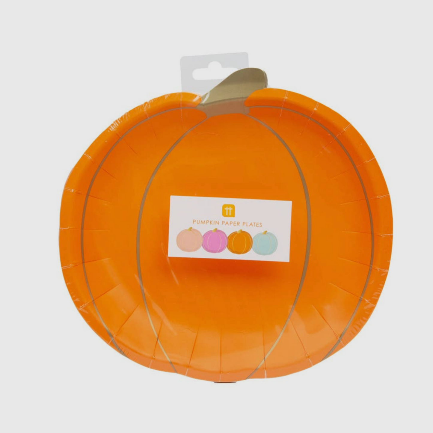Halloween Pumpkin Paper Plates - 8 Pack