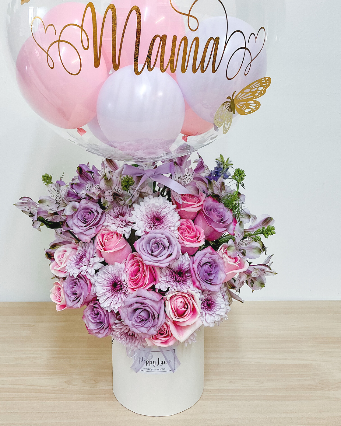 Lavender Bubble Flower Box