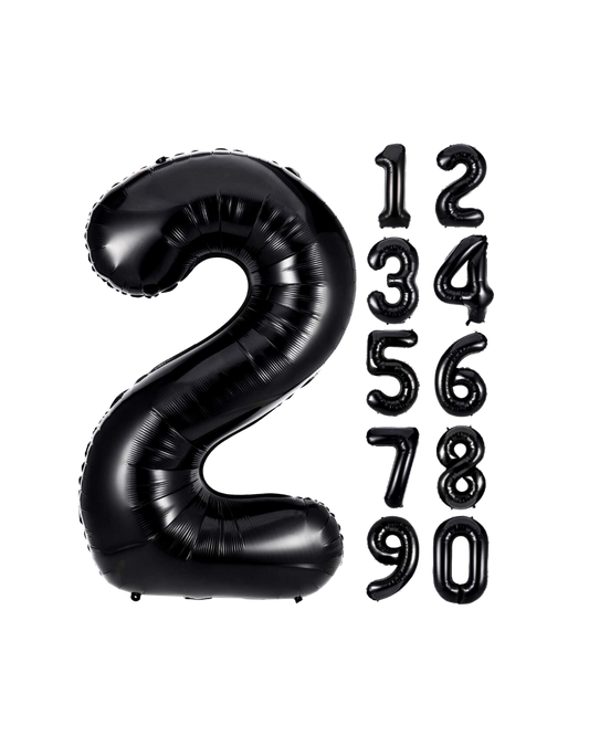 34" Mylar Black Number Balloon