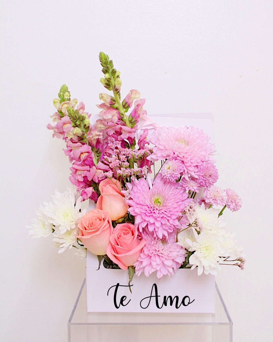 Pink Floral Basket Arrangement