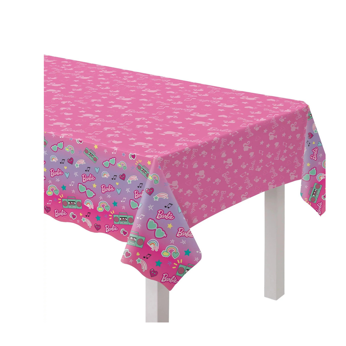 Barbie Dream Together Pink Rectangular Plastic Table Cover