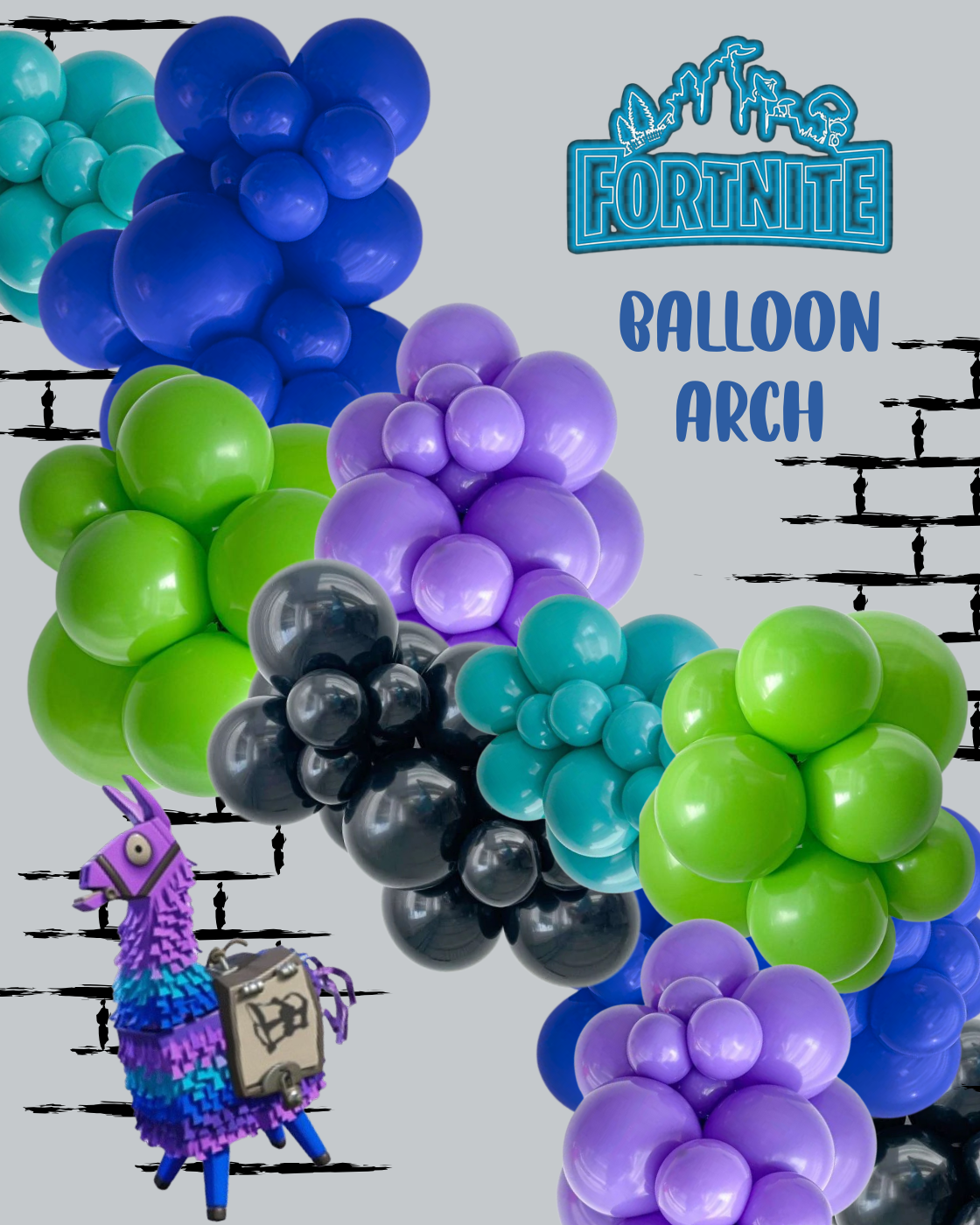 Fortnite Balloon Arch Kit – DIY Birthday Party Garland – Peppy Luna