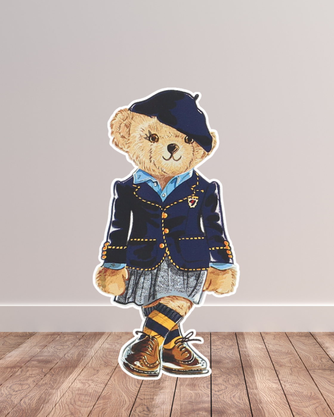 Preppy Girl Ralph Lauren Polo Bear Cutout Prop