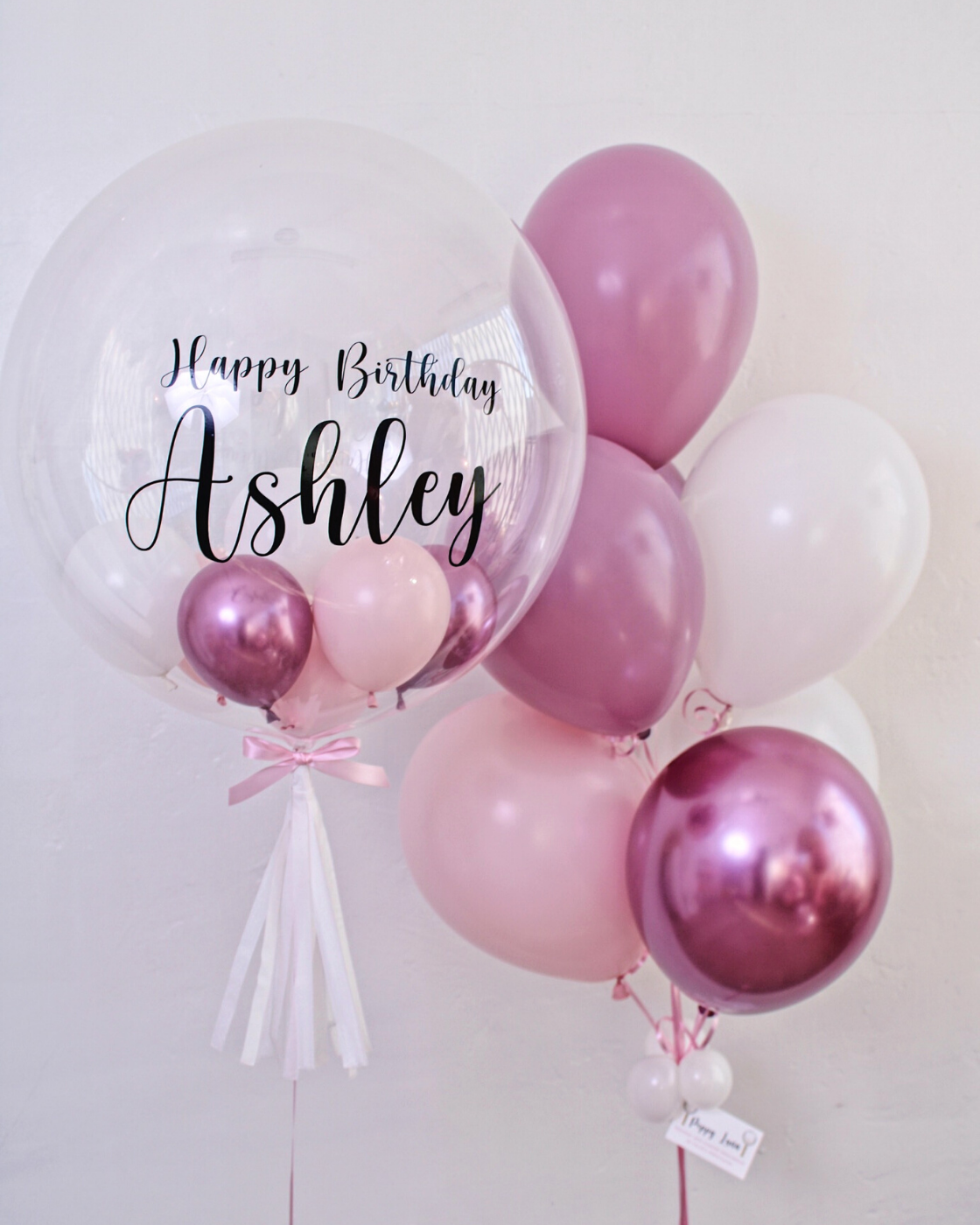 Mauve and Pink Bubble Balloon