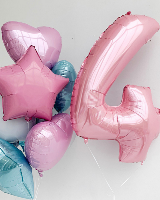 Pastel Number Balloon Bundle