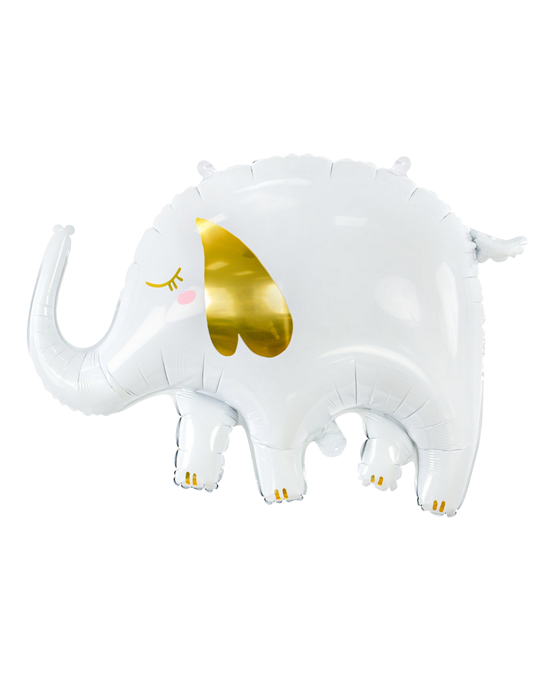 White & Gold Elephant Foil Balloon