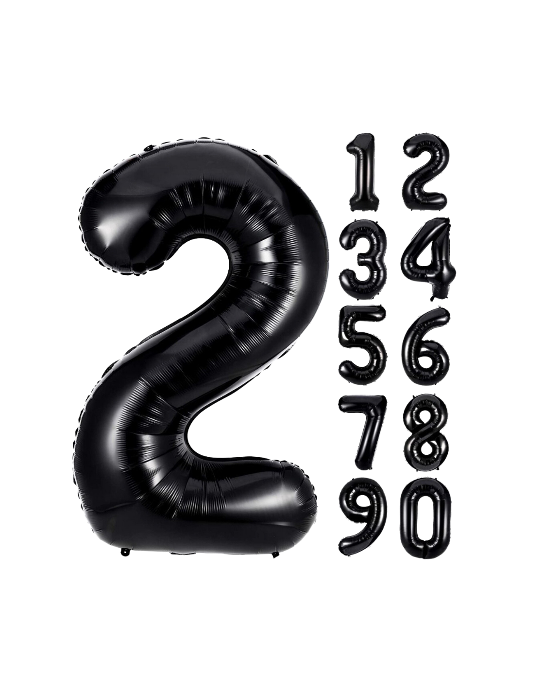 34" Mylar Black Number Balloon