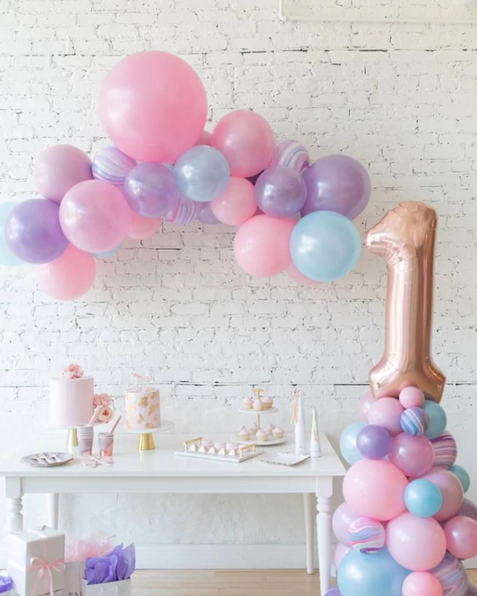 UNICORN GARLAND AND BALLOON COLUMN SET