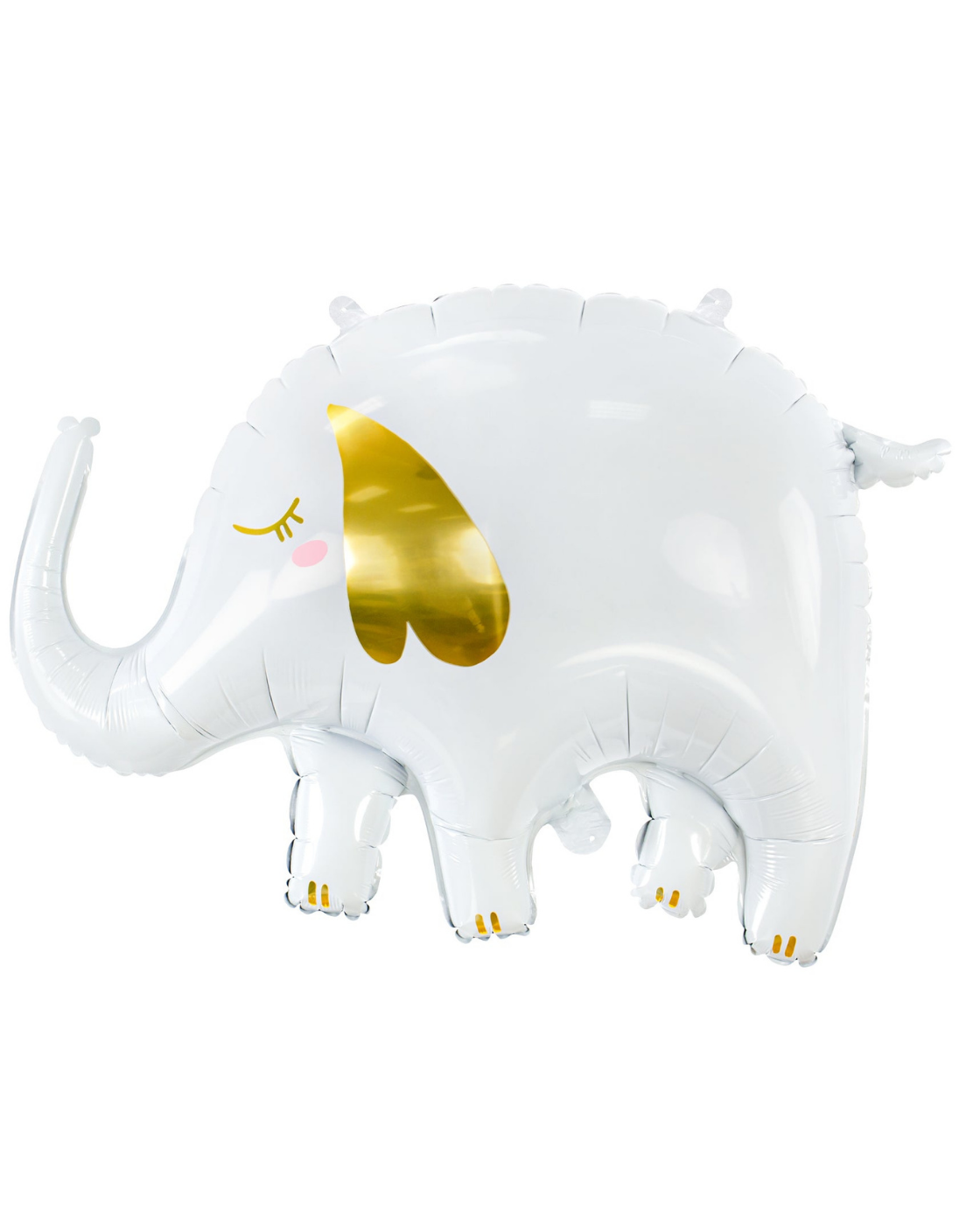 White & Gold Elephant Foil Balloon