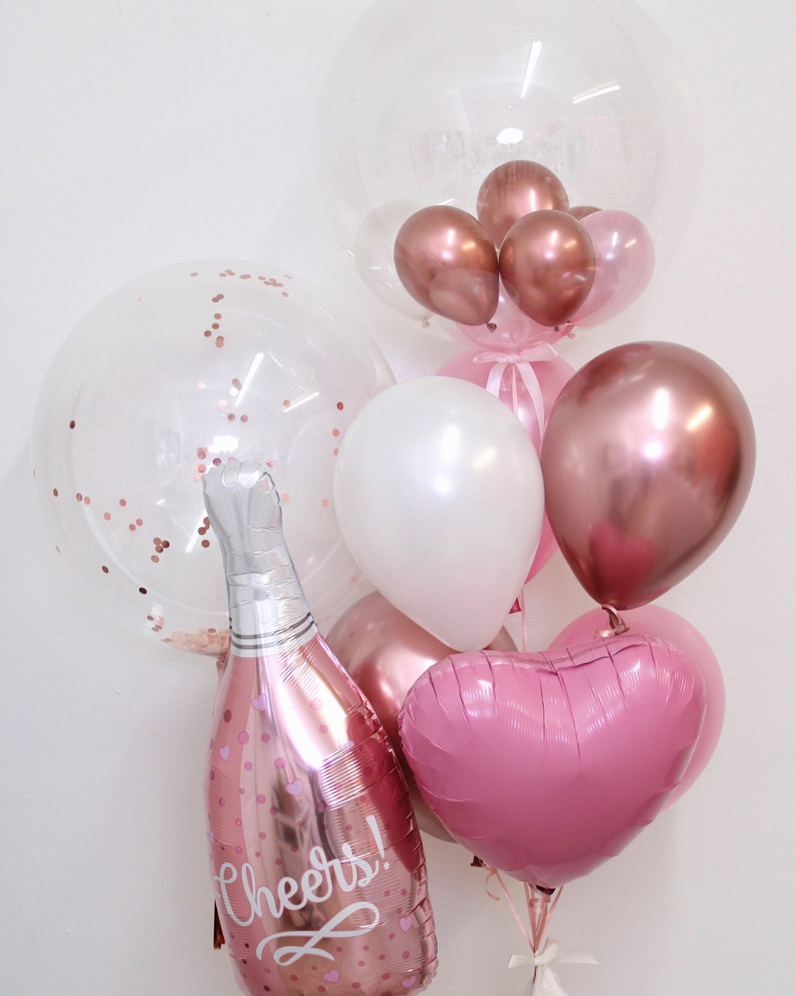 Pink Champagne Balloon Bundle
