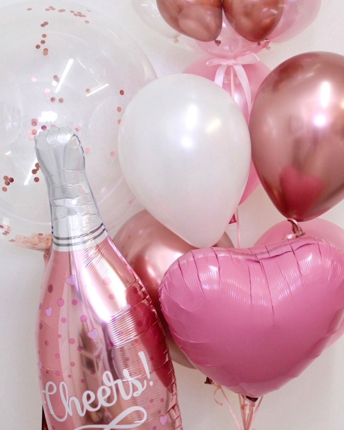 Pink Champagne Balloon Bundle