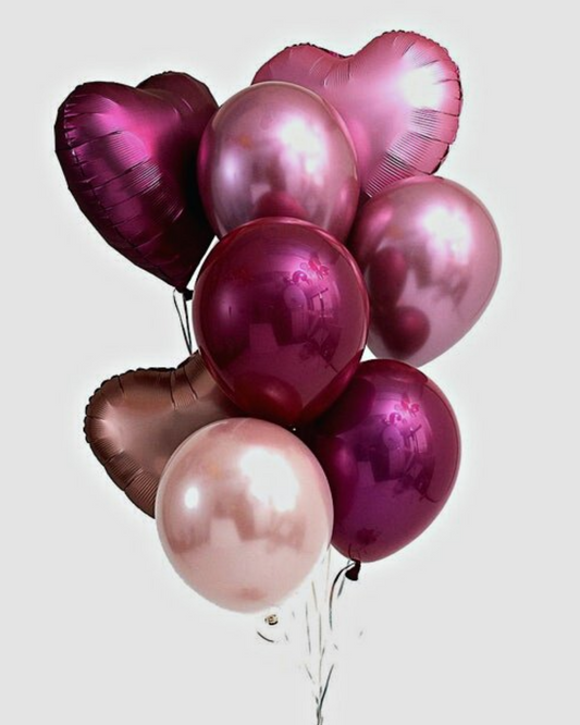 Burgundy & Pink Balloon Bundle