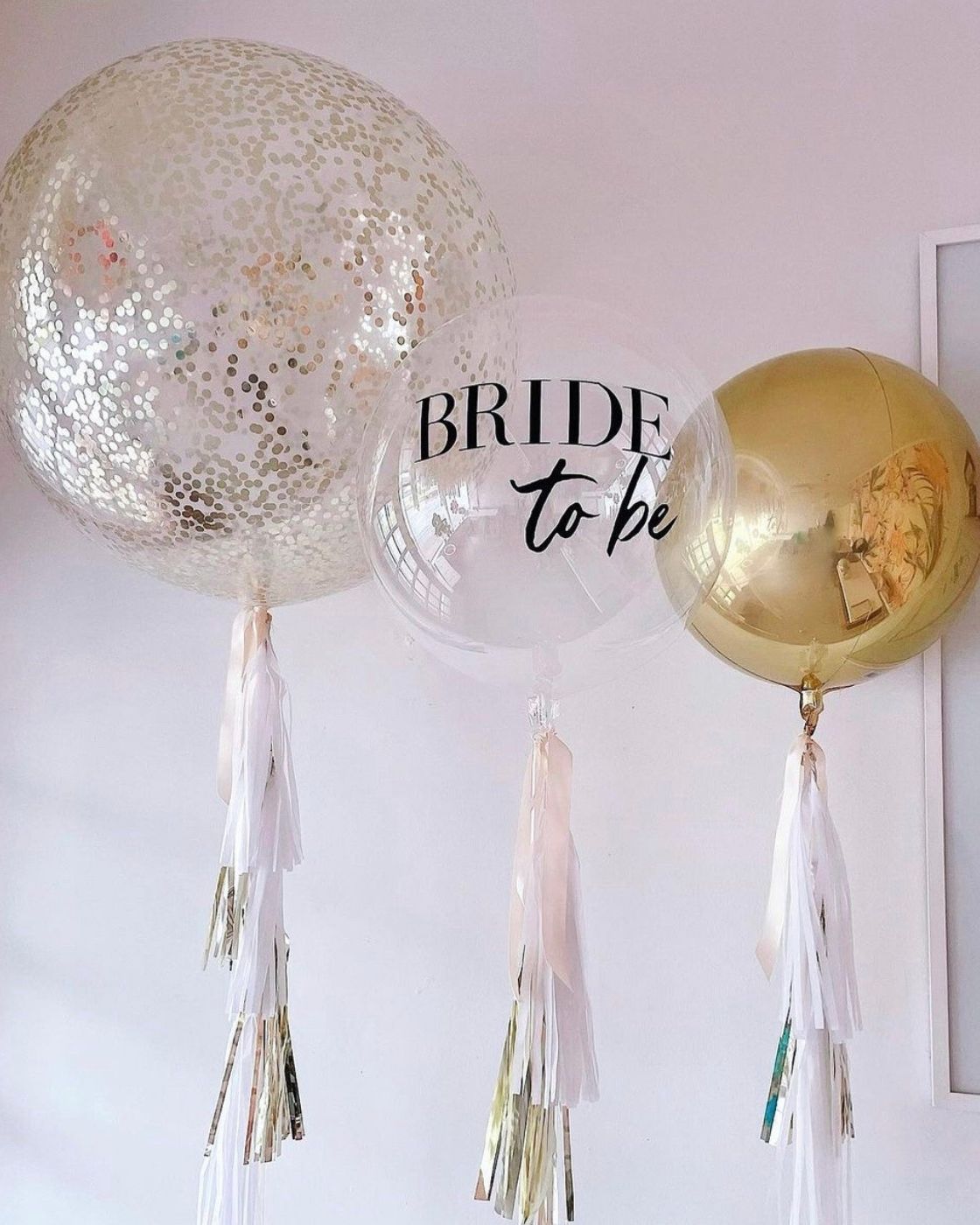 Golden Bride-To-Be Confetti Bubble Orb Set