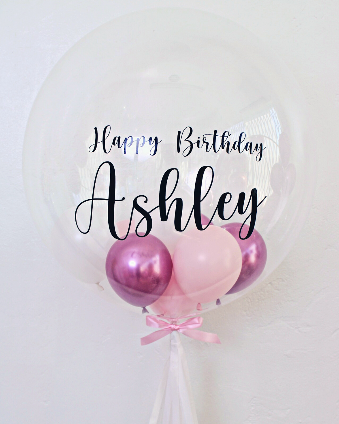 Mauve and Pink Bubble Balloon